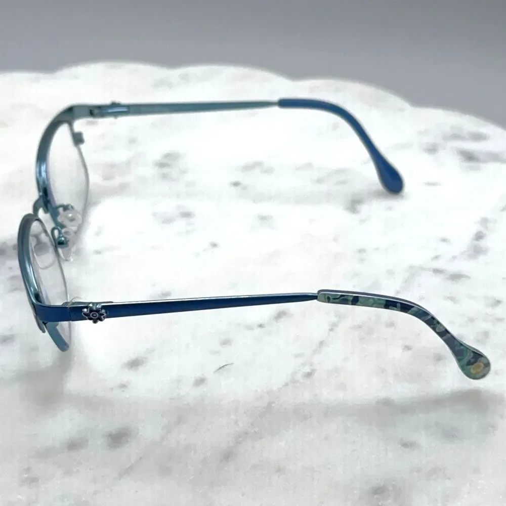 Lilly Pulitzer BL Effie Blue Youth Oval Eyeglasses Frames Only 48-16-130